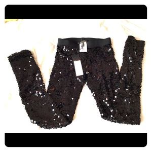 BCBGMAXAZRIA sequin leggings XS NWT